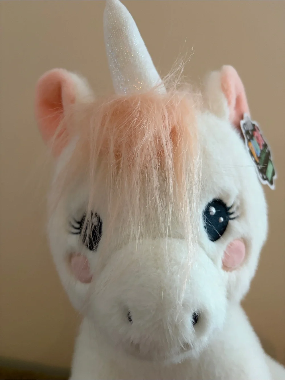 Plush White & Pink Unicorn/Pegasus Stuffed Animal